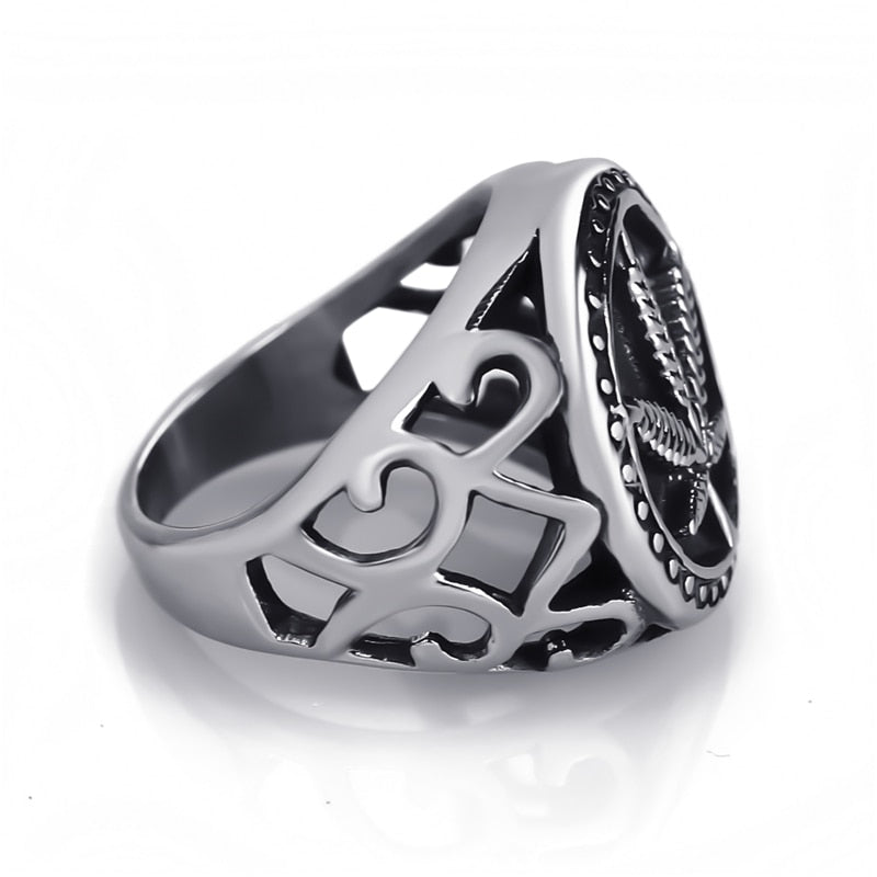 Stainless Steel Ring Weed Marijuana Cannabis Leaf Symbol Fashion Jewelry Size 8-13